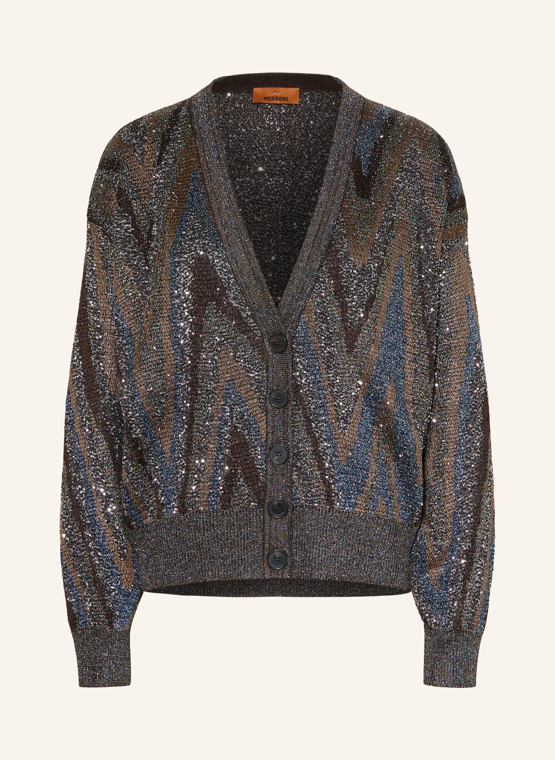 MISSONI Strickjacke mit Pailletten und Glitzergarn