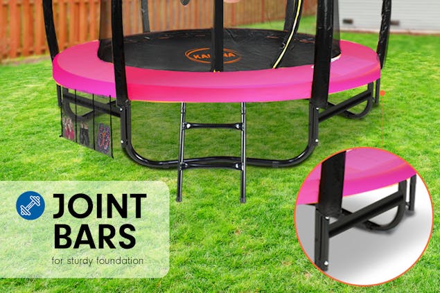 NNEDPE Kahuna Trampoline 6ft with Roof - Pink