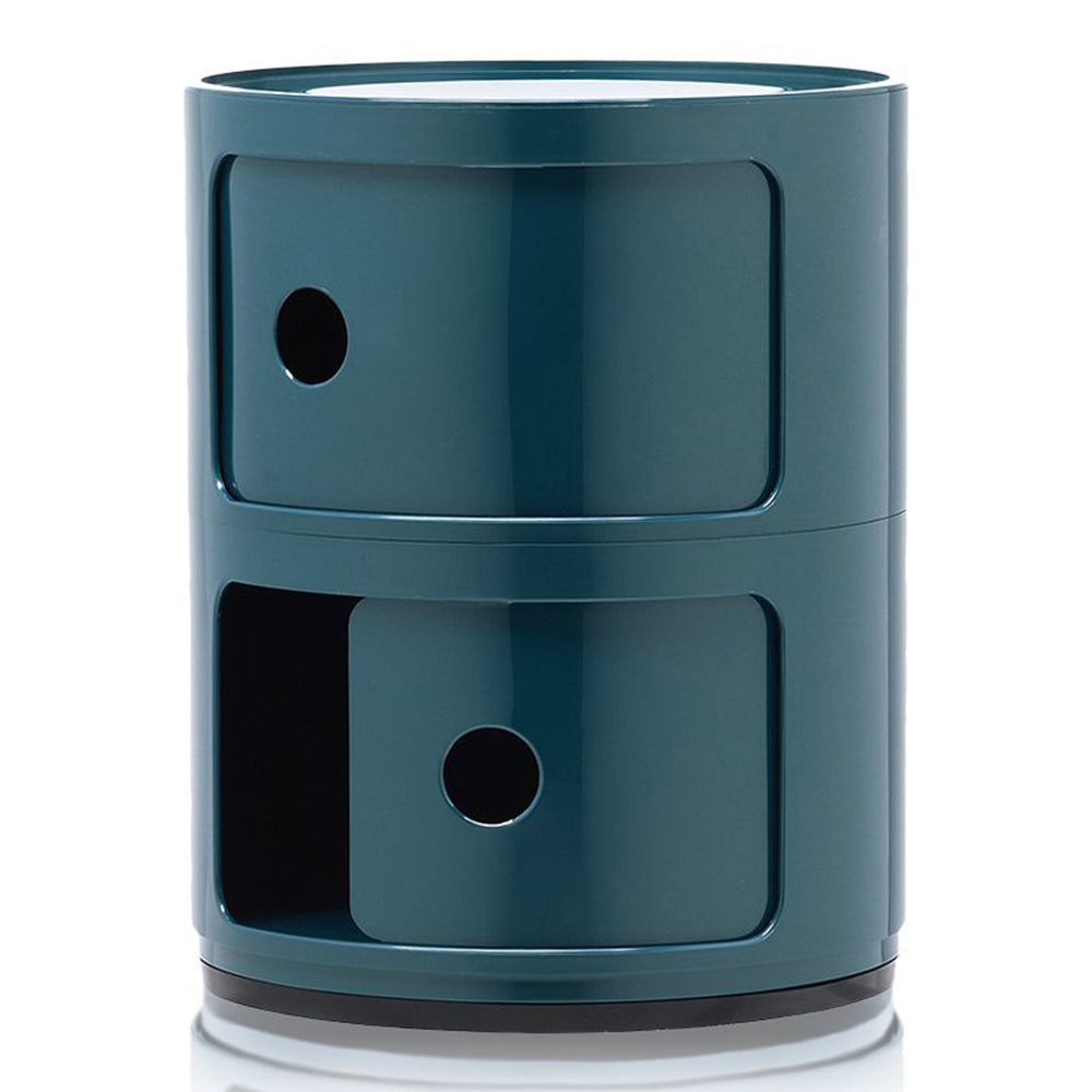Kartell Componibili Kast Ø 32 cm - 2 Modules - Blauw