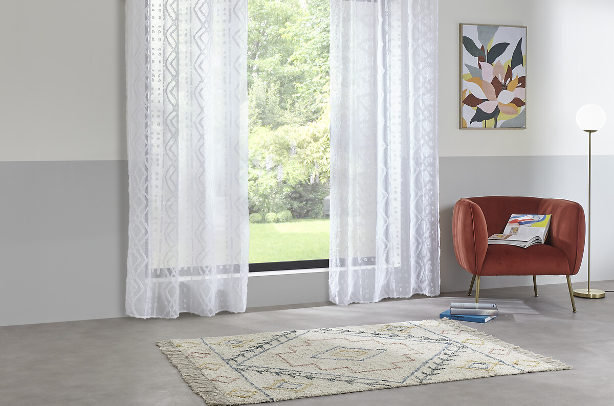 Cortina Jacquard Sama Branca