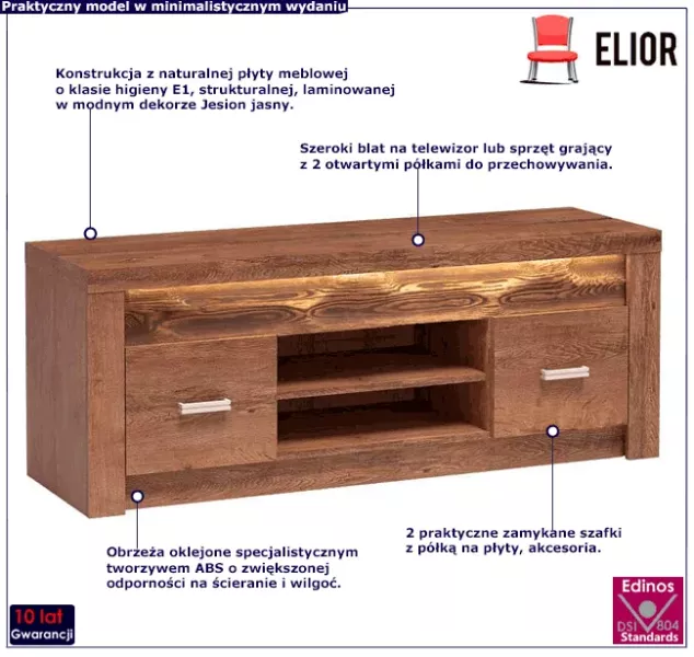 Szafka RTV jesion jasny - Veren