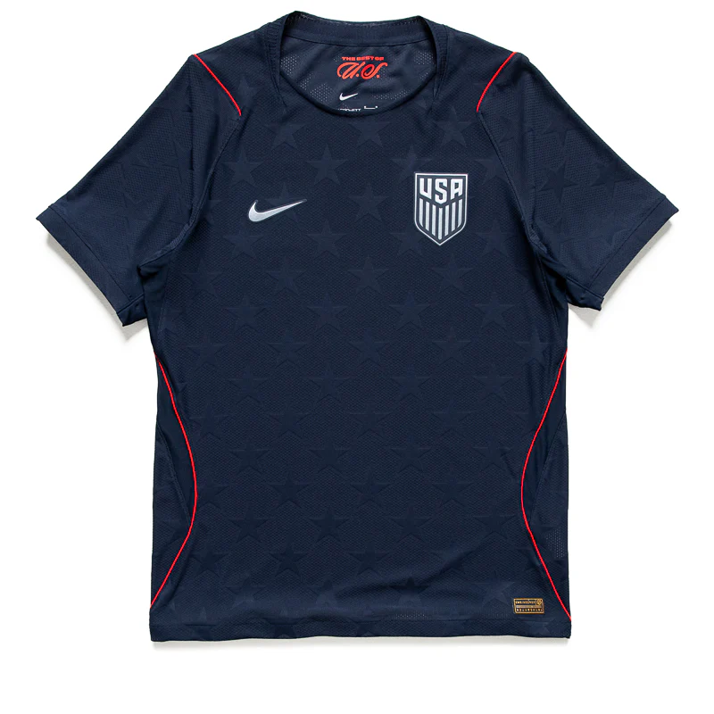 Nike USMNT 2026/27 Match Away Authentic Jersey - Dark Obsidian/University Red