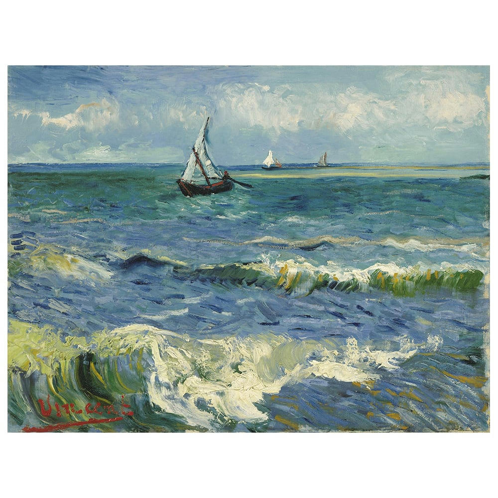 - Tableau paysage marin Saintes-Maries-De-La-Mer Van Gogh 60x80cm