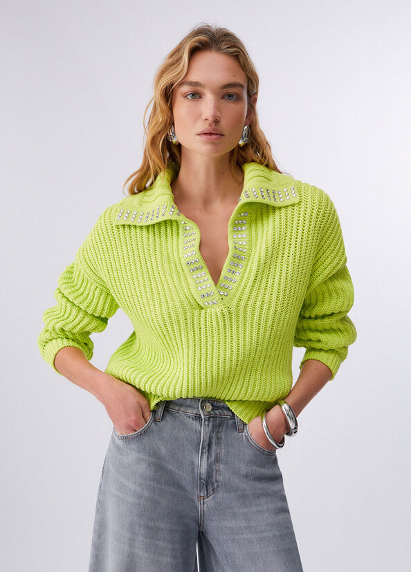 Maglione con strass