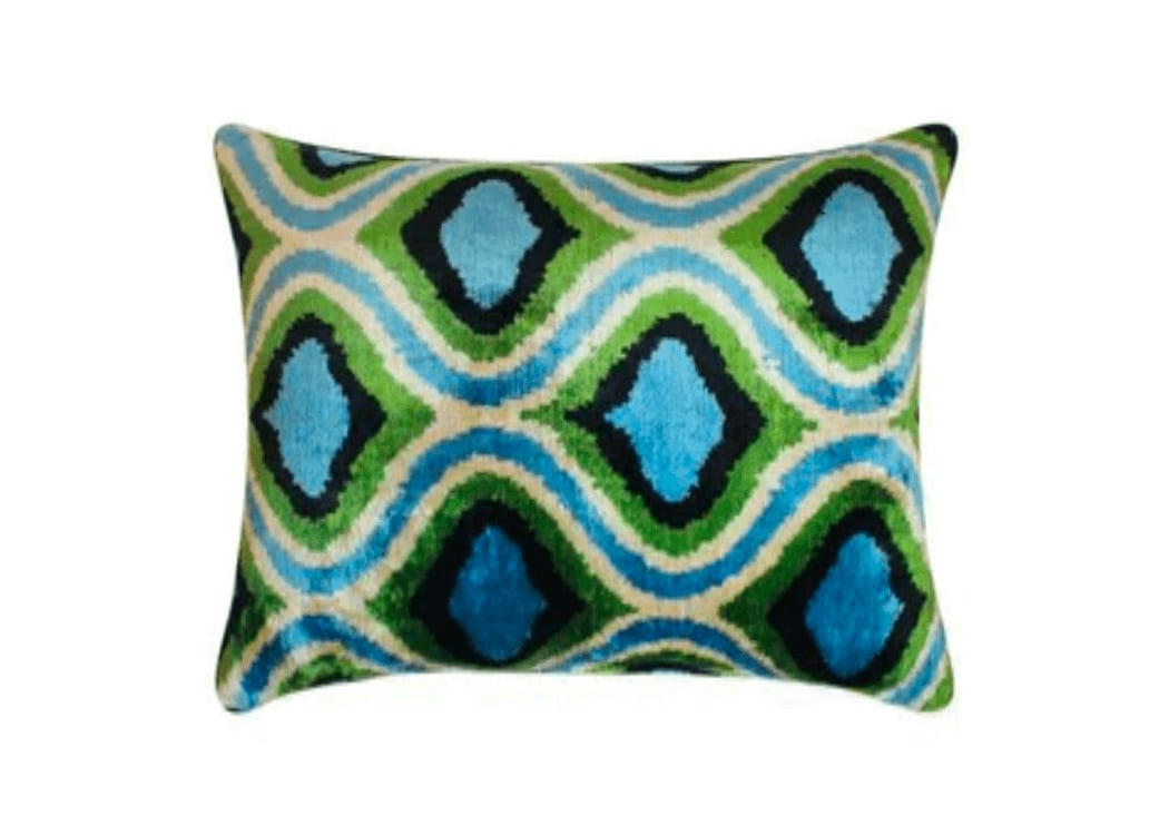 - Housse de coussin velours soie kat  40x50 bleu