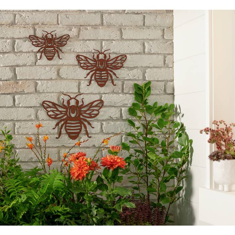 Habitat Bee Metal Garden Wall Art