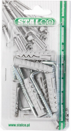 Kołek rozporowy z hakiem prostym KHP koszulka: ø6x30mm , hak: ø4x40mm 14szt STALCO BKHP-.6