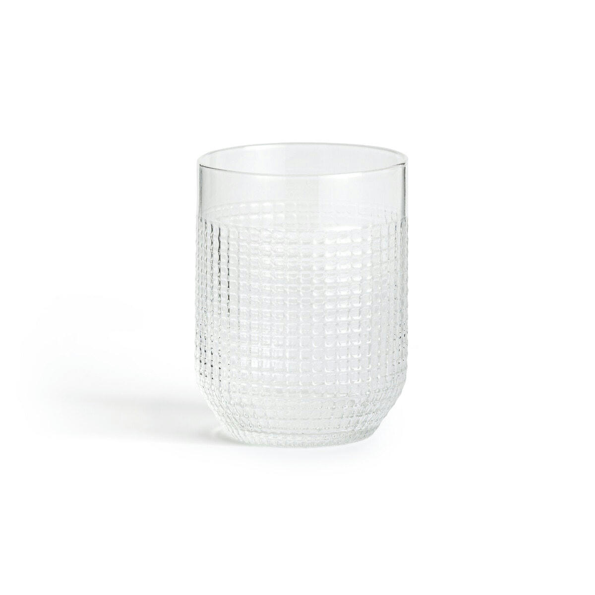 Lot de 6 gobelets droits en verre reliéfé, Weffle