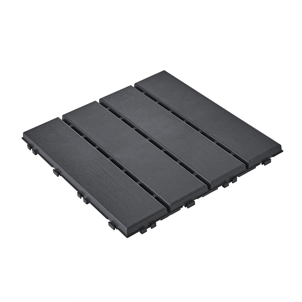 SoBuy Płytki tarasowe modułowe Czarny 30,5x30,5x2cm SDA15-HG