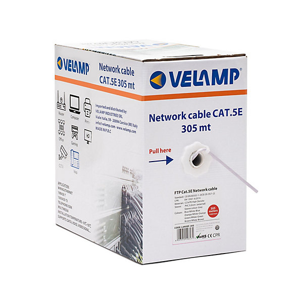 Câble réseau CAT5E FTP 305mt en Pull box. Certifié CPR