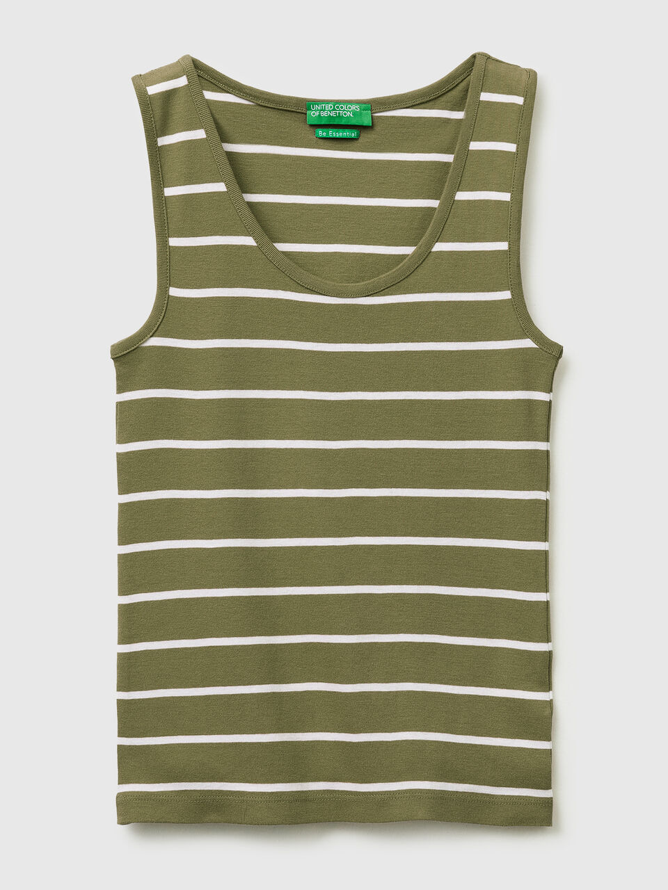 Striped tank top in pure cotton