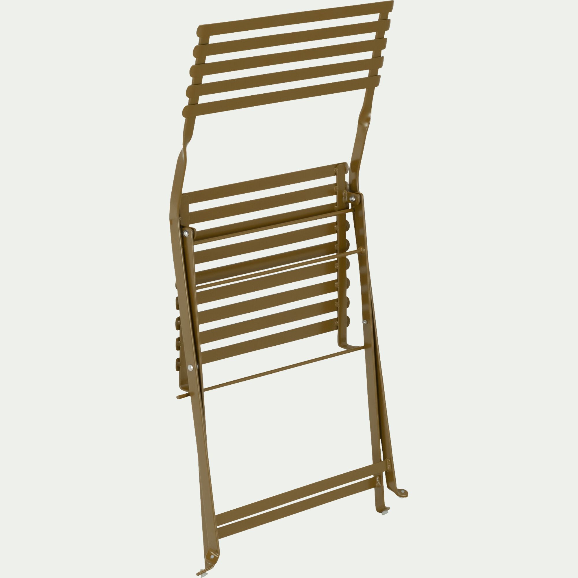 CERVIONE - Chaise de jardin pliante en acier - jaune alep
