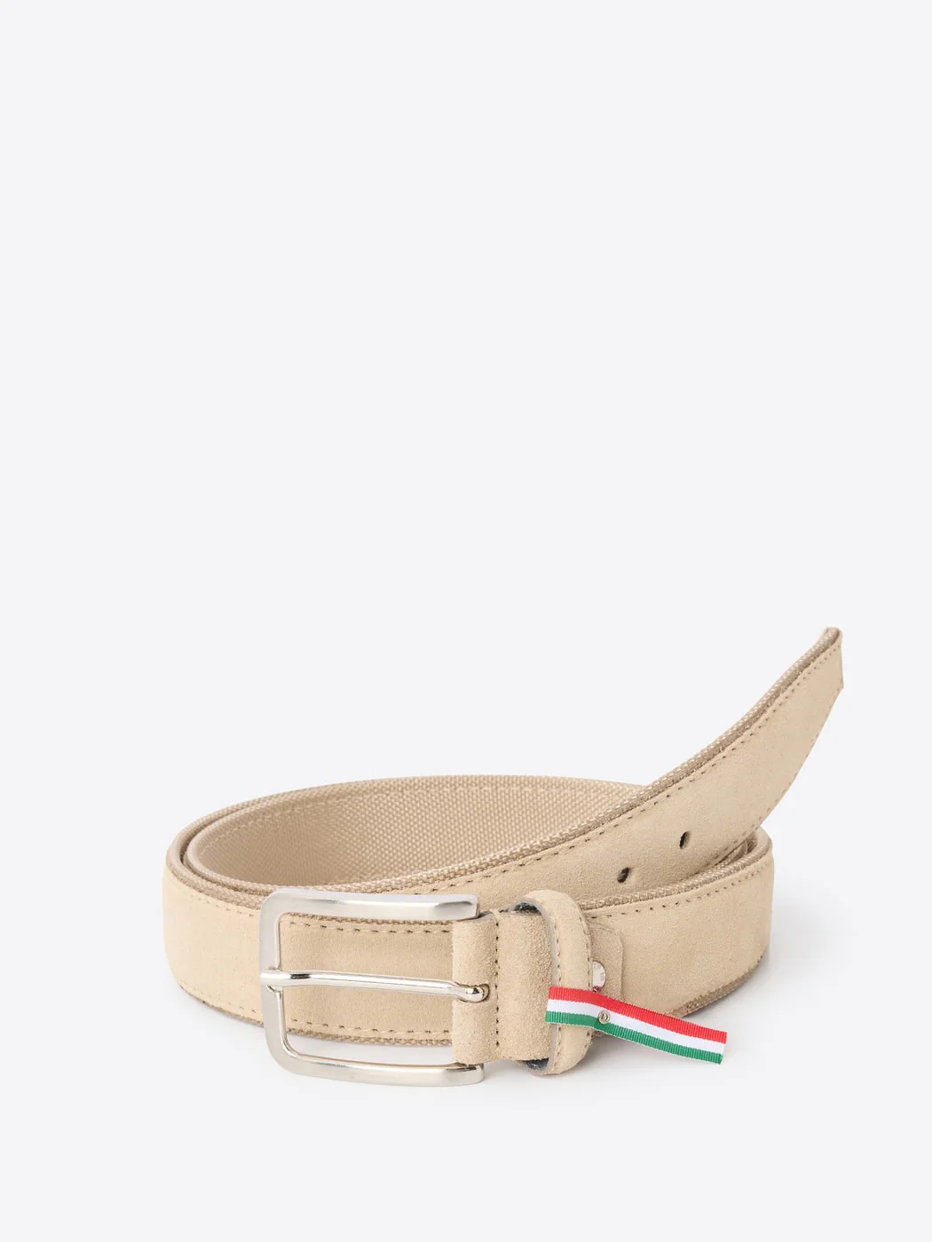 Ceinture bi-matière suédé