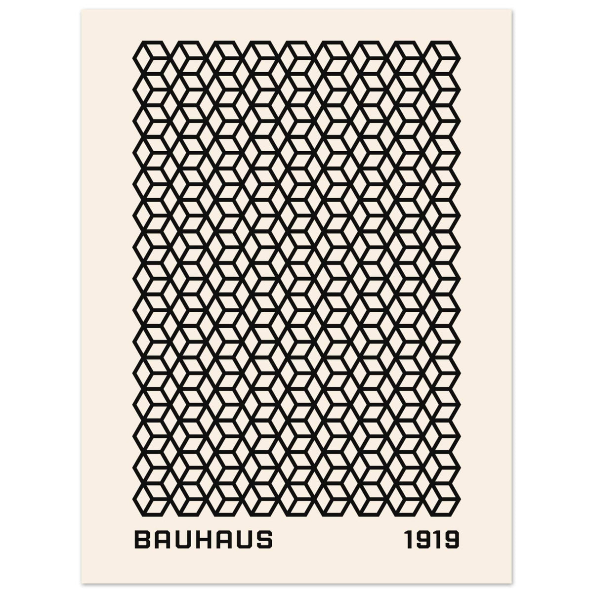 Artfulprints Poster Bauhaus - 1919 beehive  - 30x40 cm - Zwart / Wit