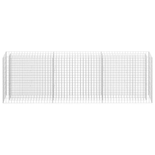 NNEVL Gabion Raised Bed Galvanised Steel 270x30x90 cm