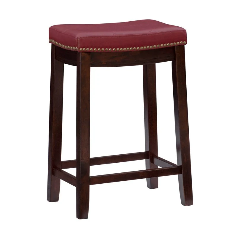Linon Willamette Backless Faux Leather Counter Stool