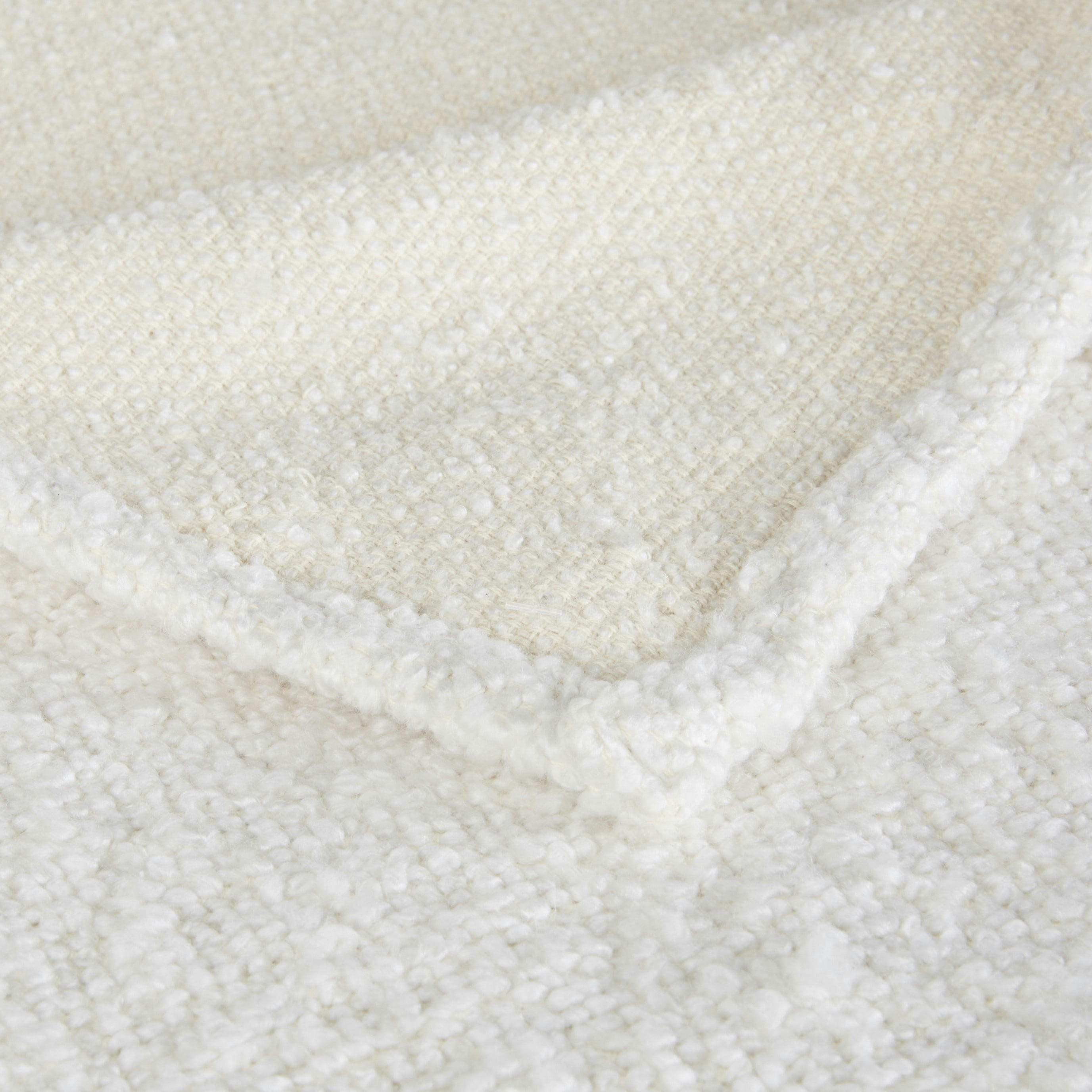 ALBANE - Plaid effet bouclé écru 160x210