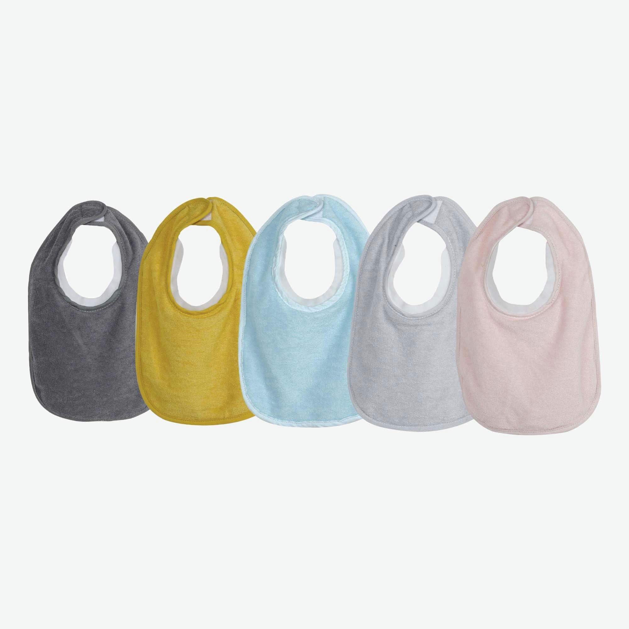 - Lot de 5 bavoirs à velcro Bib'up