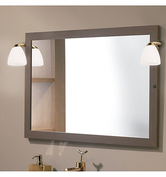 Applique miroir de salle de bain LED à crochets multiples - Lumière neutre (4000K) - 8.3cm - Nisio Model (Bronze)