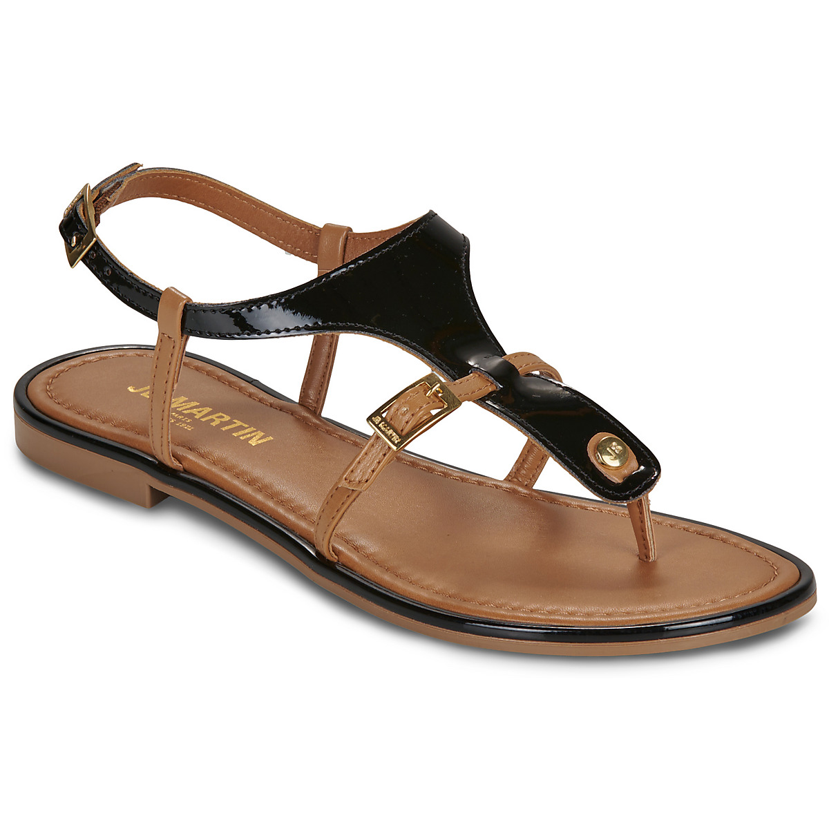JB Martin - DUMELIA - Varnish / Black / Nappa / Camel