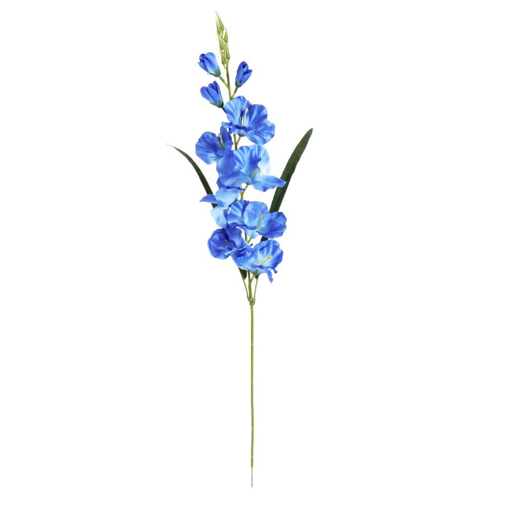Fleurs artificielles glaïeul bleu 1 tige L75cm