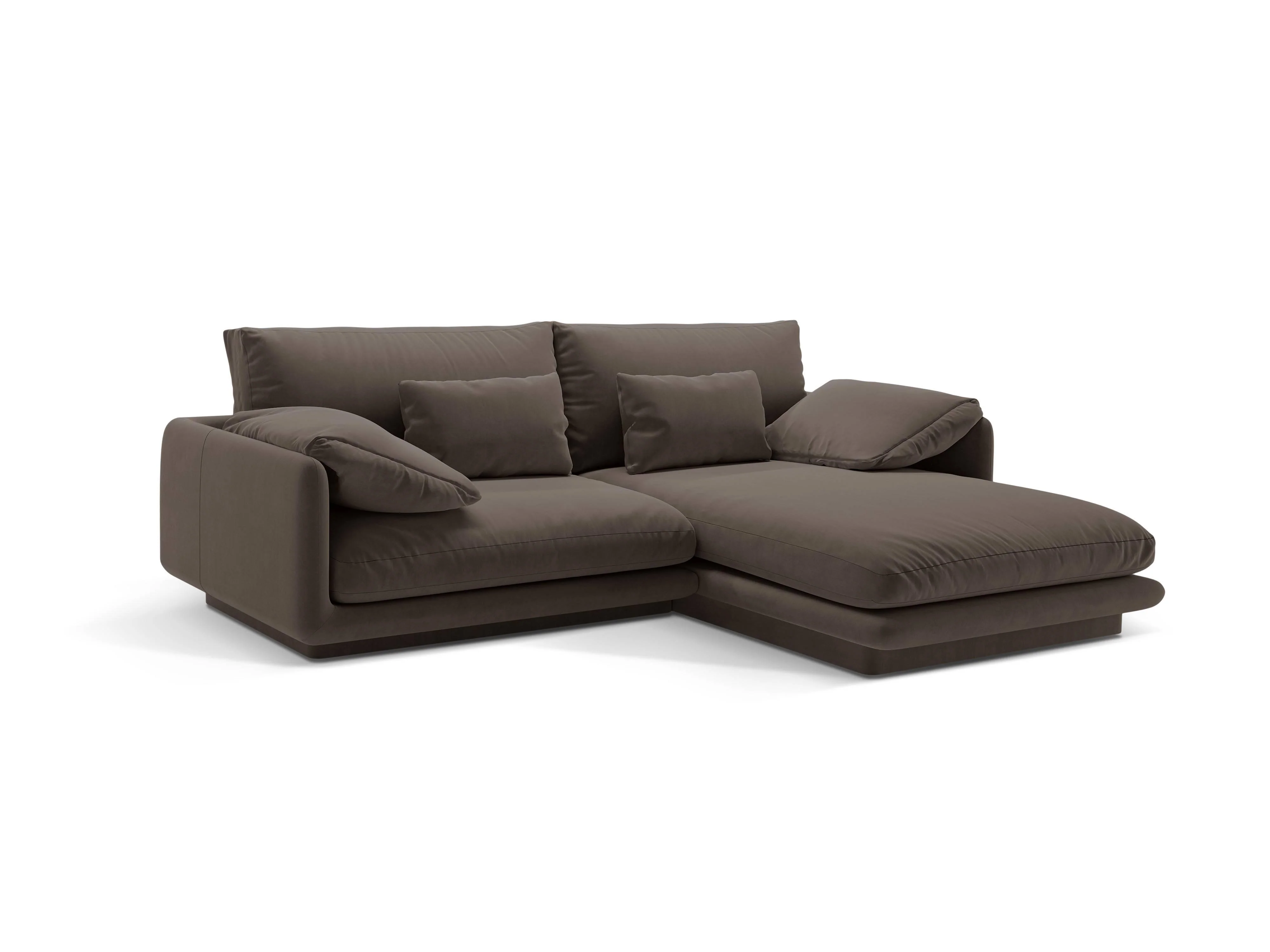 3-zits hoekbank Torino rechts velvet