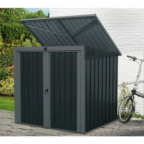 Mülltonnenbox, aus Stahlblech, 158x134x101cm (BxHxT), 480 Liter