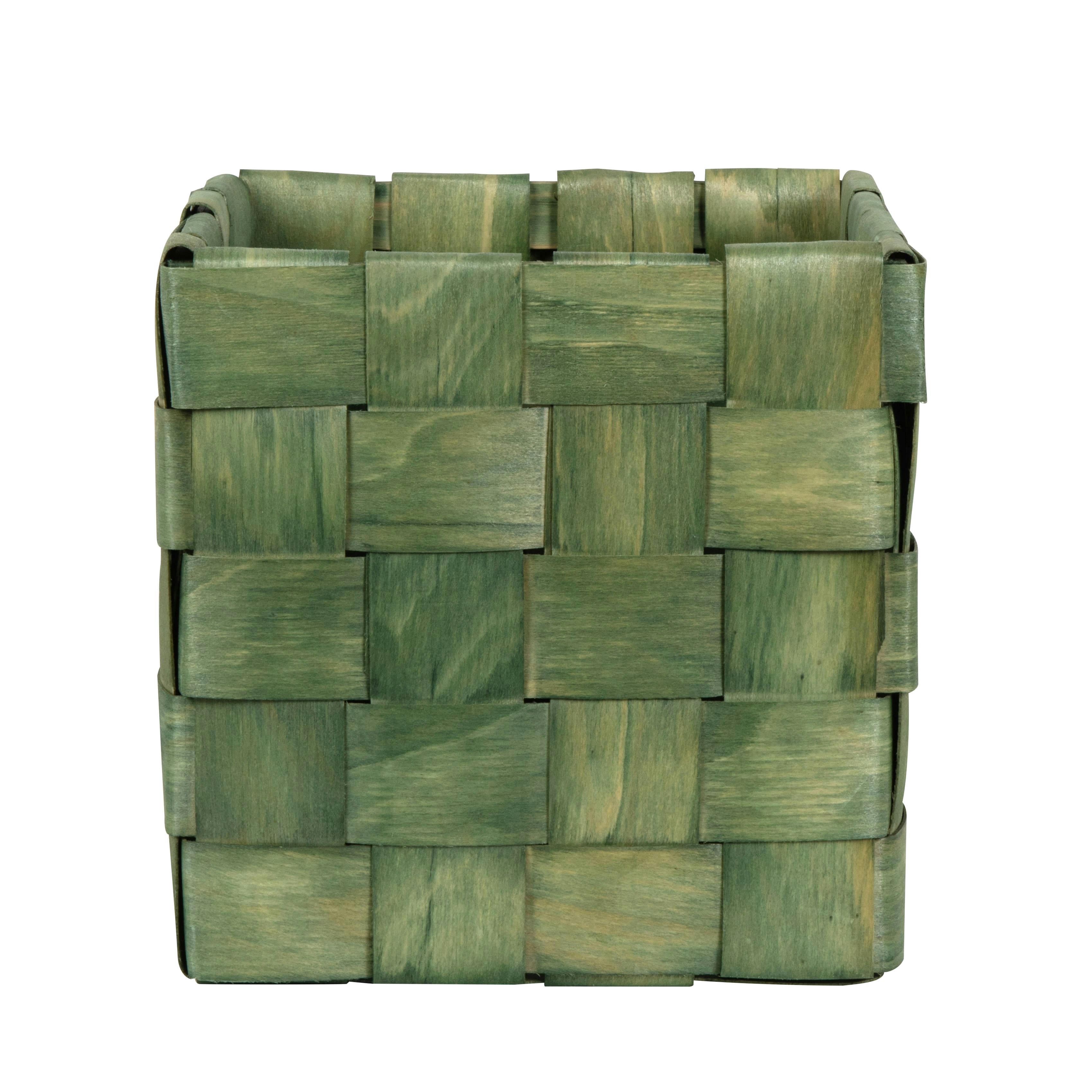 NIWA - Caisse de rangement en bois de peuplier vert