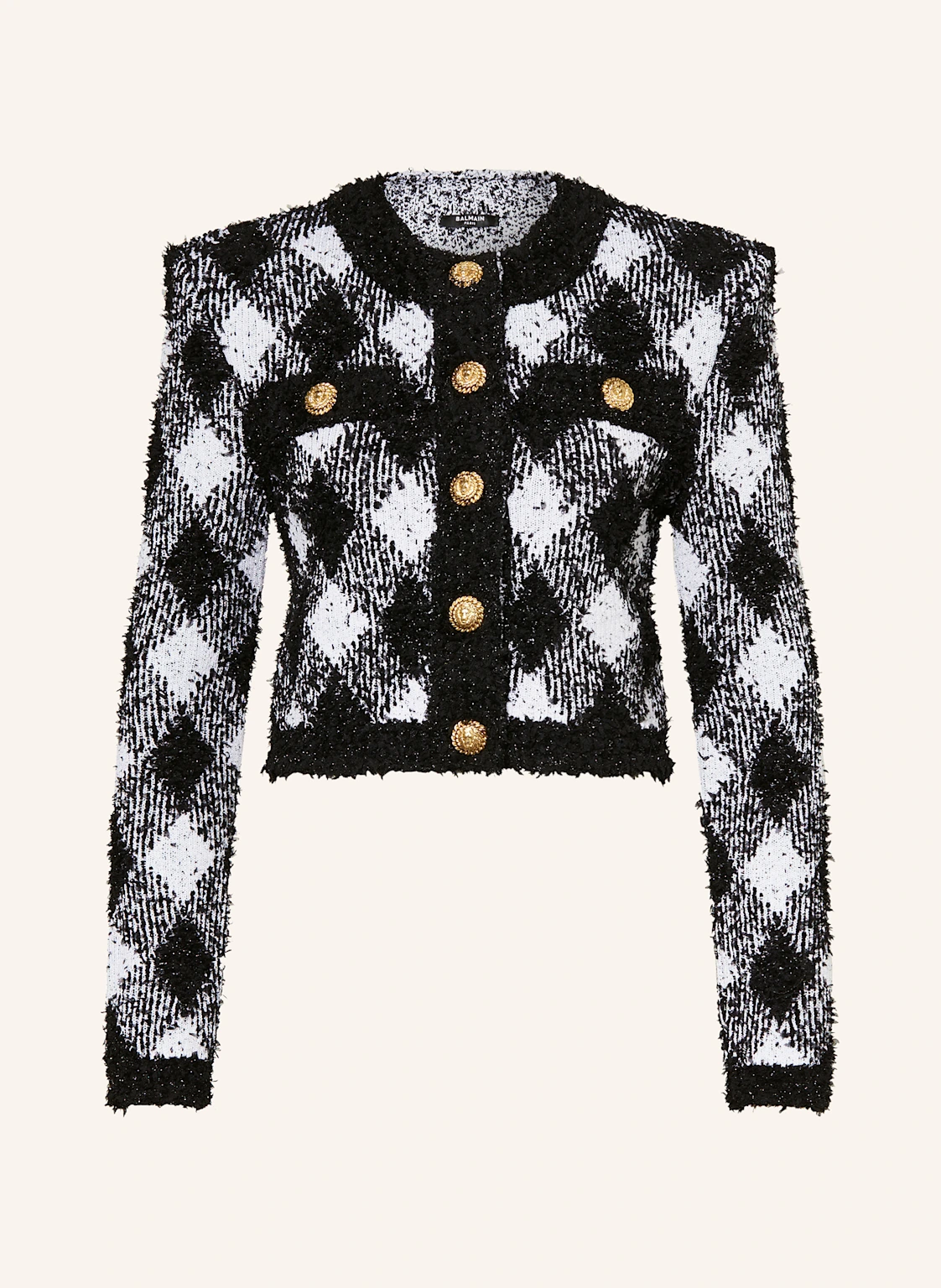 BALMAIN Strickjacke mit Glitzergarn