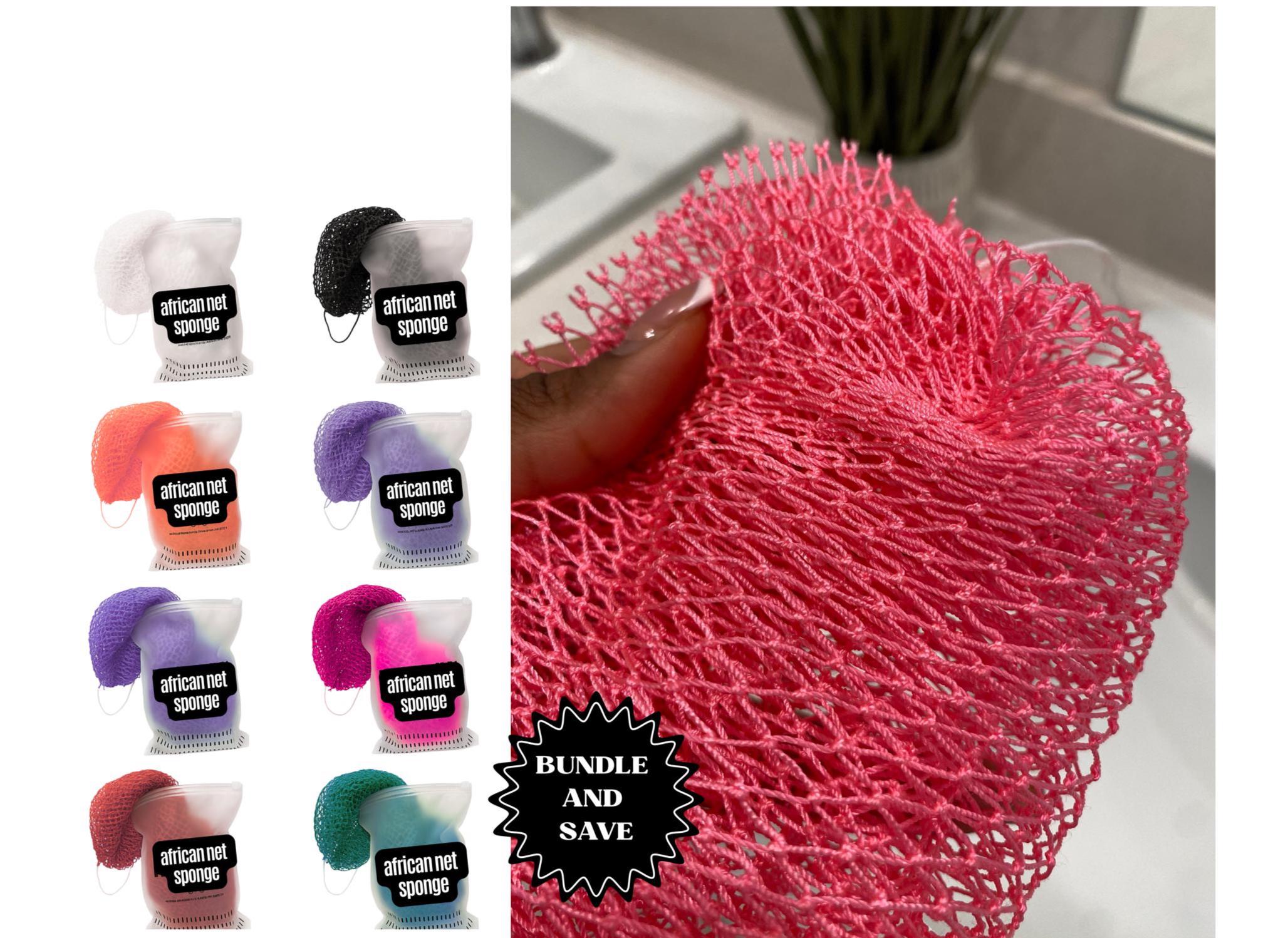 Double Knot African Exfoliating Net Sponge - Sapo - extra long Stretches to 44 inches!