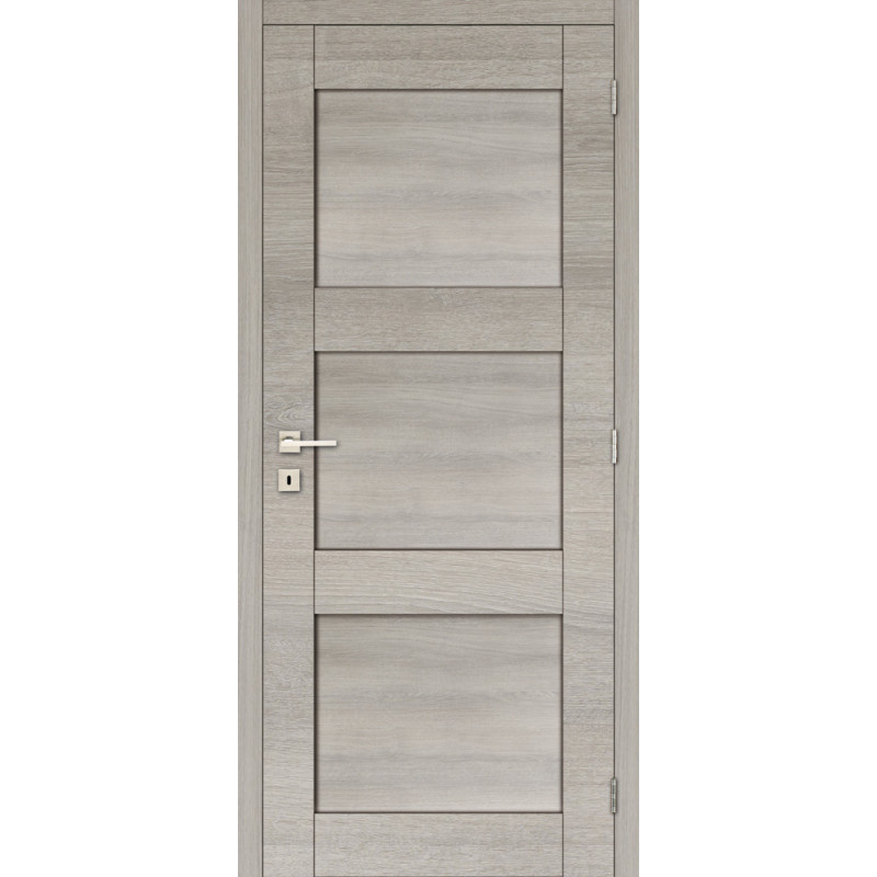 Porte S61 Ardenne Horizontal chêne gris clair 73 x 201,5 cm THYS
