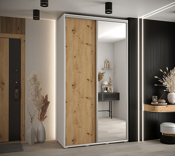 Armoire Davos 3 a portes coulissantes H. 235,2 x L. 140 x P. 60 2 portes