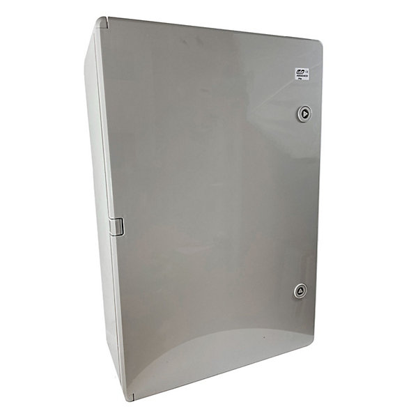 Abs604020 Ide Coffret Abs étanche Ip54 600x400x200 Porte Opaque - Avec Plaque De Montage