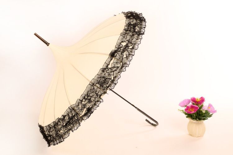 PEACH ACCESSORIES Pagoda Lacy Umbrella