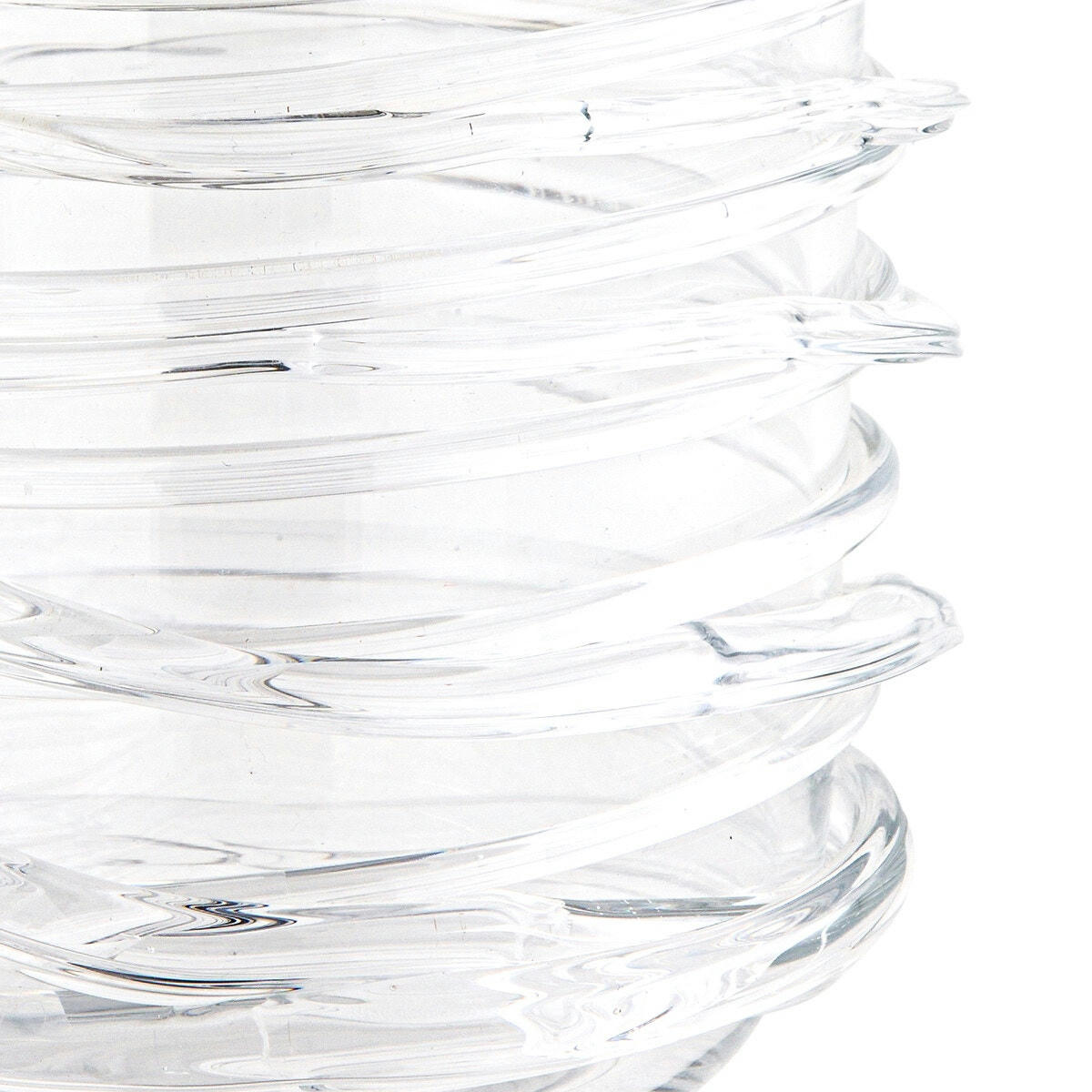Vase transparent avec filaments en verre, Danila