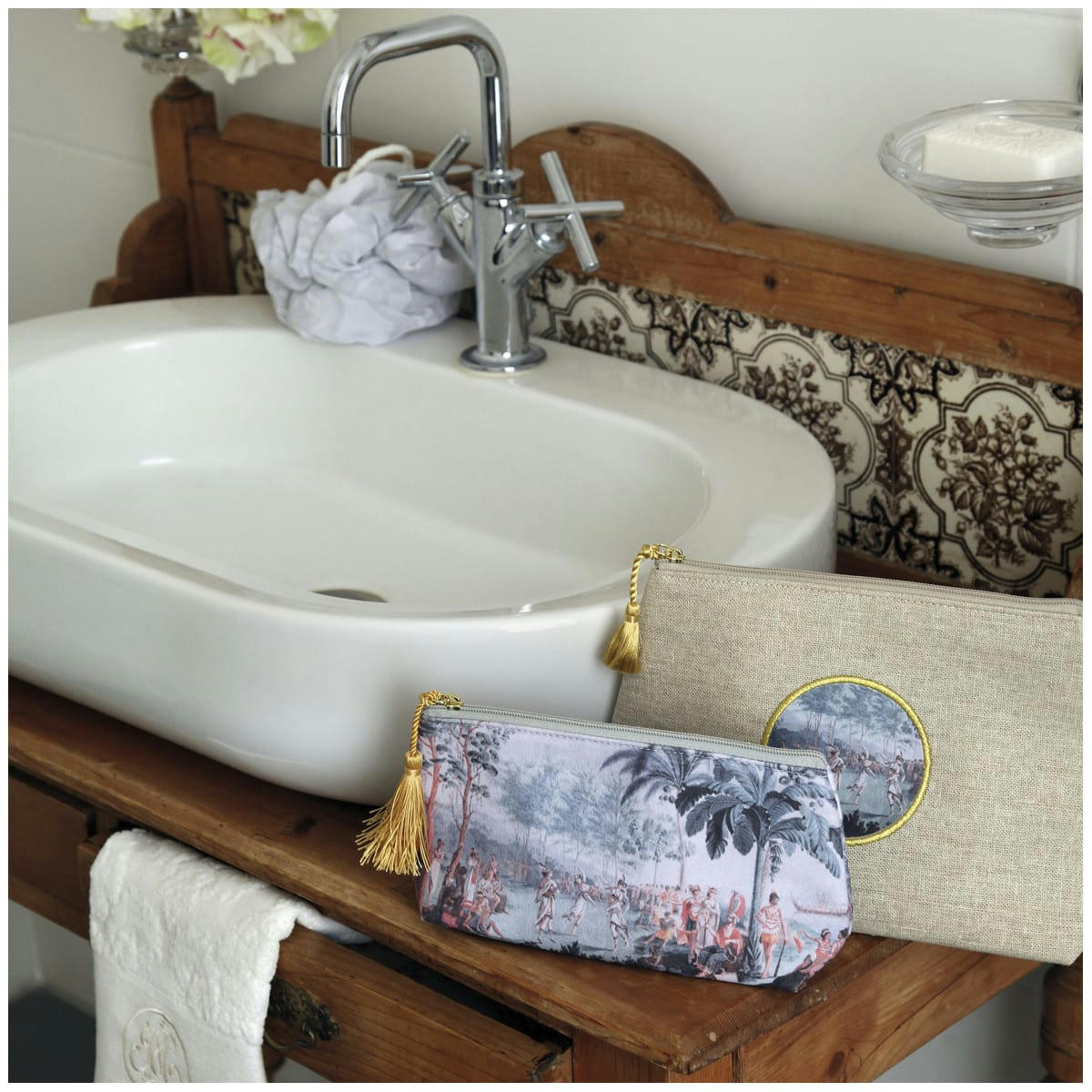 - Trousse de toilette tissu - Grand modèle