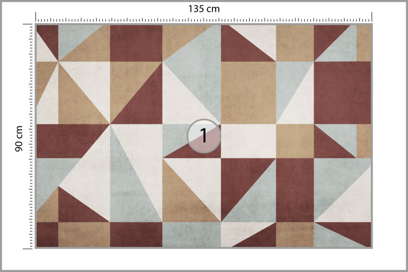 Fototapeta Geometryczna Abstrakcja Retro 135x90cm