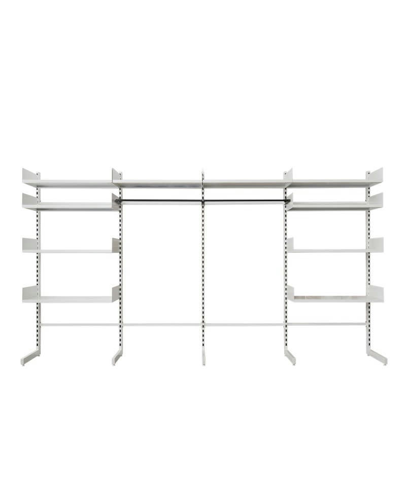 MOK - Mobilier de rangement autoportant sans fixation en métal blanc robuste