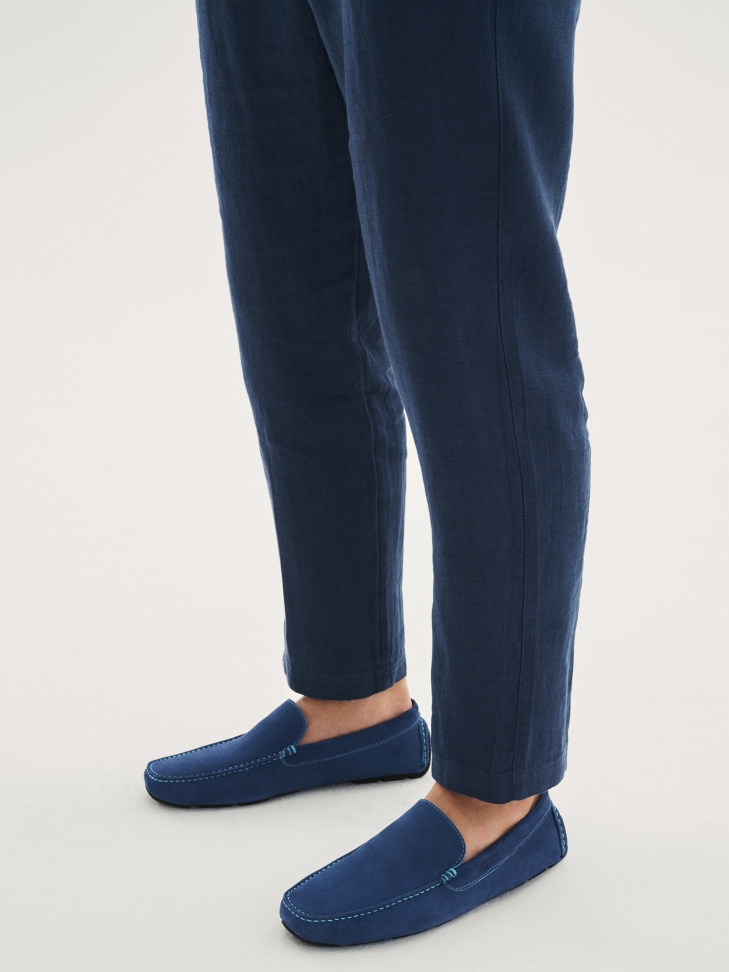 Men's blue moccasins