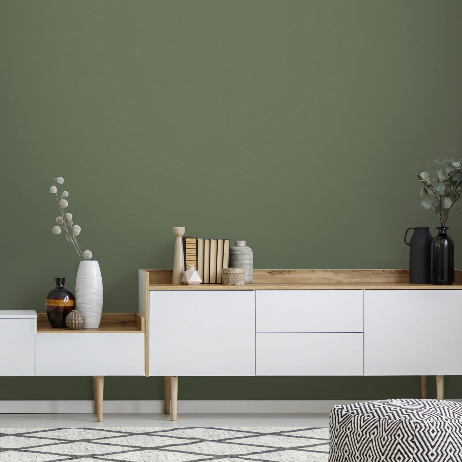 - papier peint uni naoni vert 1005x52cm