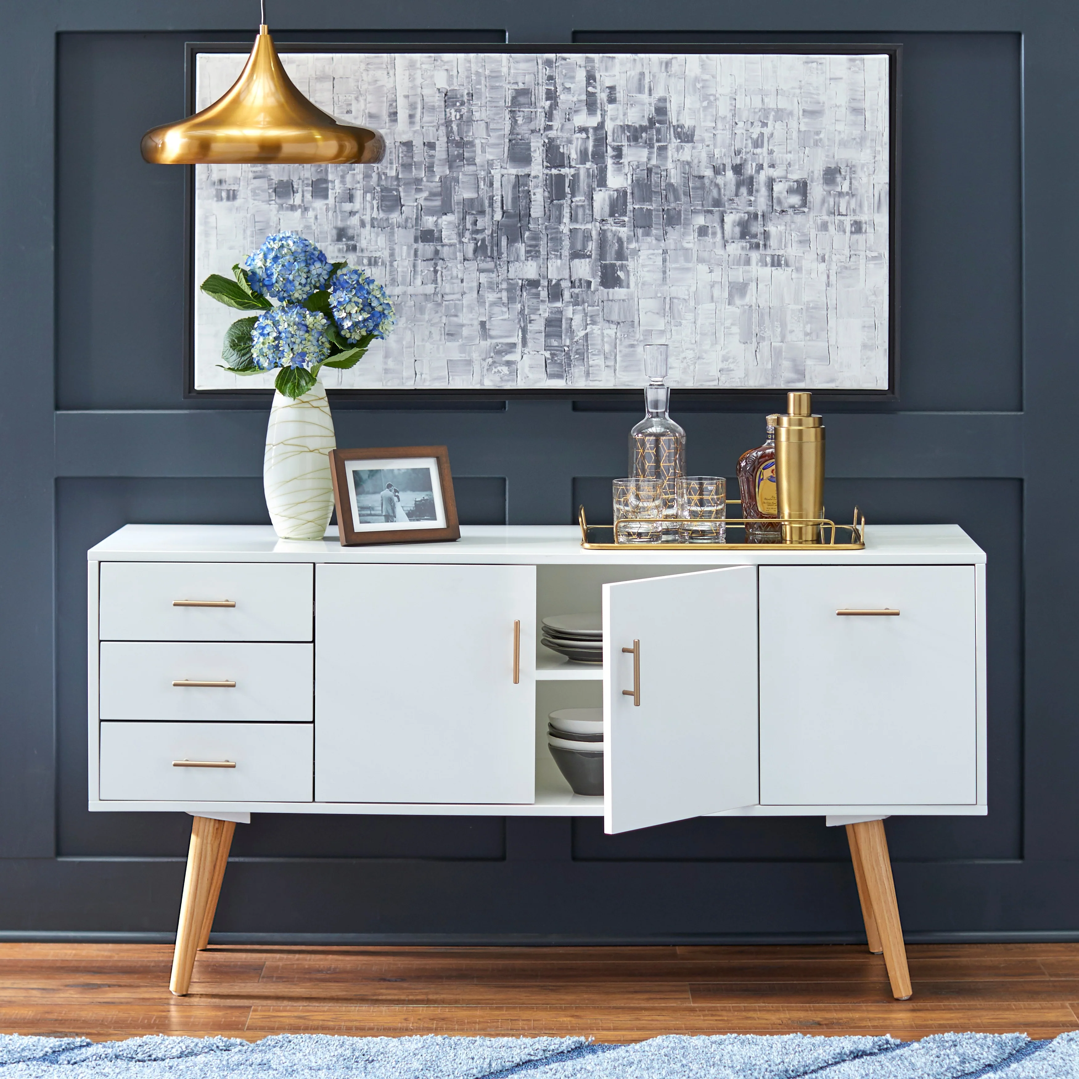 Simple Living Maura Mid-Century Modern 3-drawer Buffet
