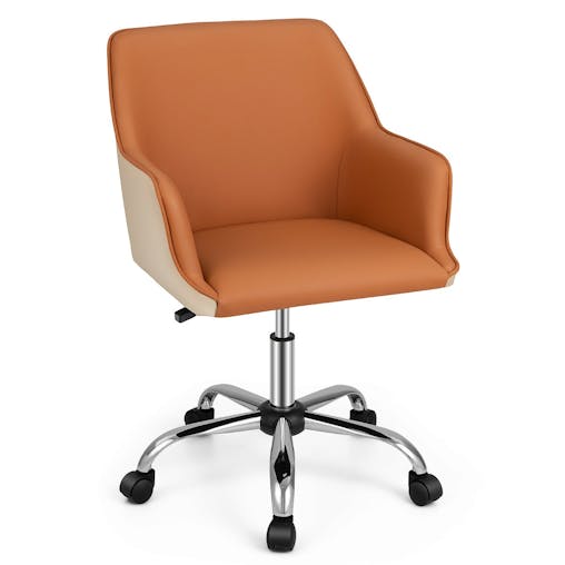 NNECW PU Swivel Home Office Chair with Adjustable Height & Ergonomic Design