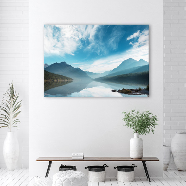 Feeby Obraz, Jezioro na tle gór 60x40