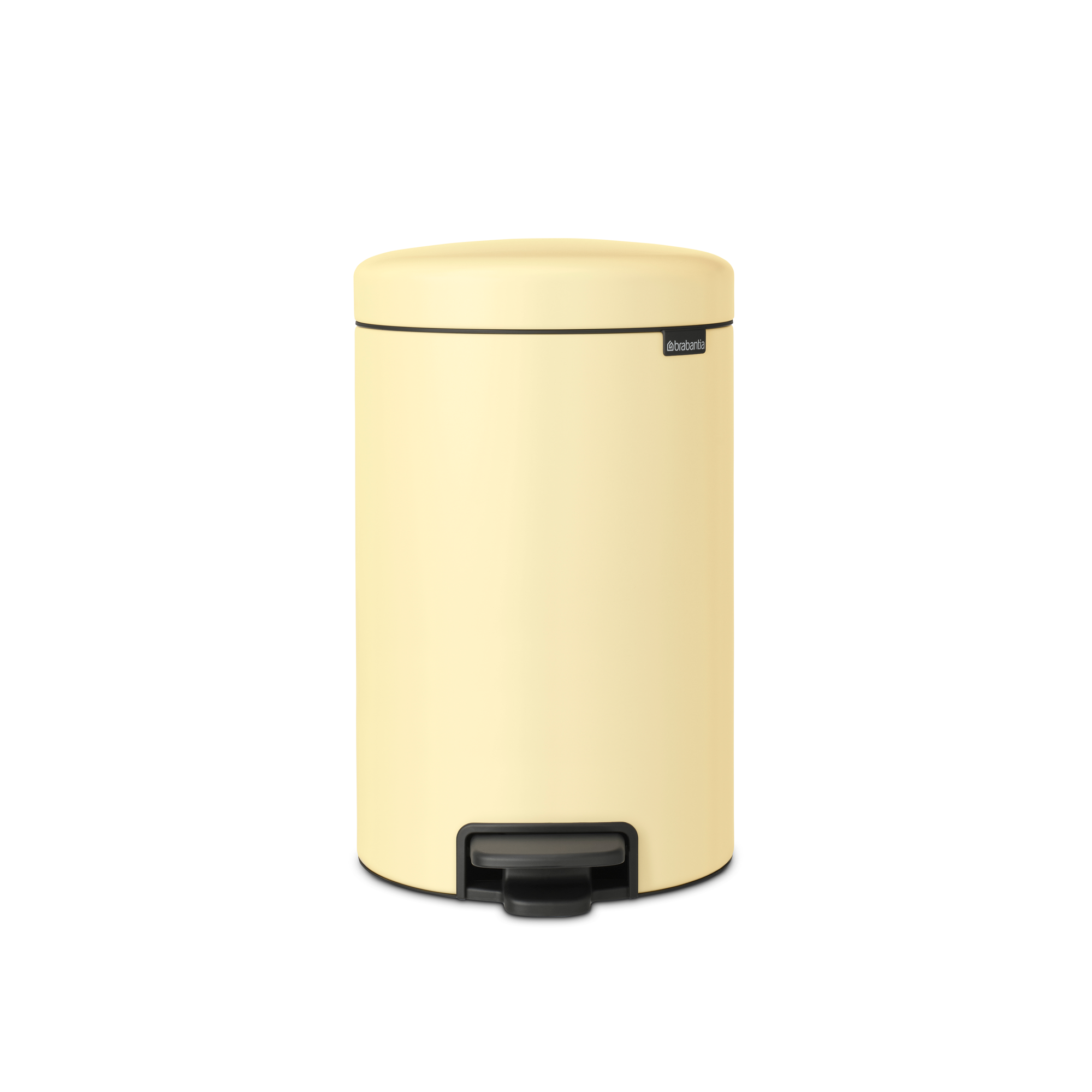 Brabantia NewIcon Pedaalemmer, 12 liter, kunststof binnenemmer - Mellow Yellow