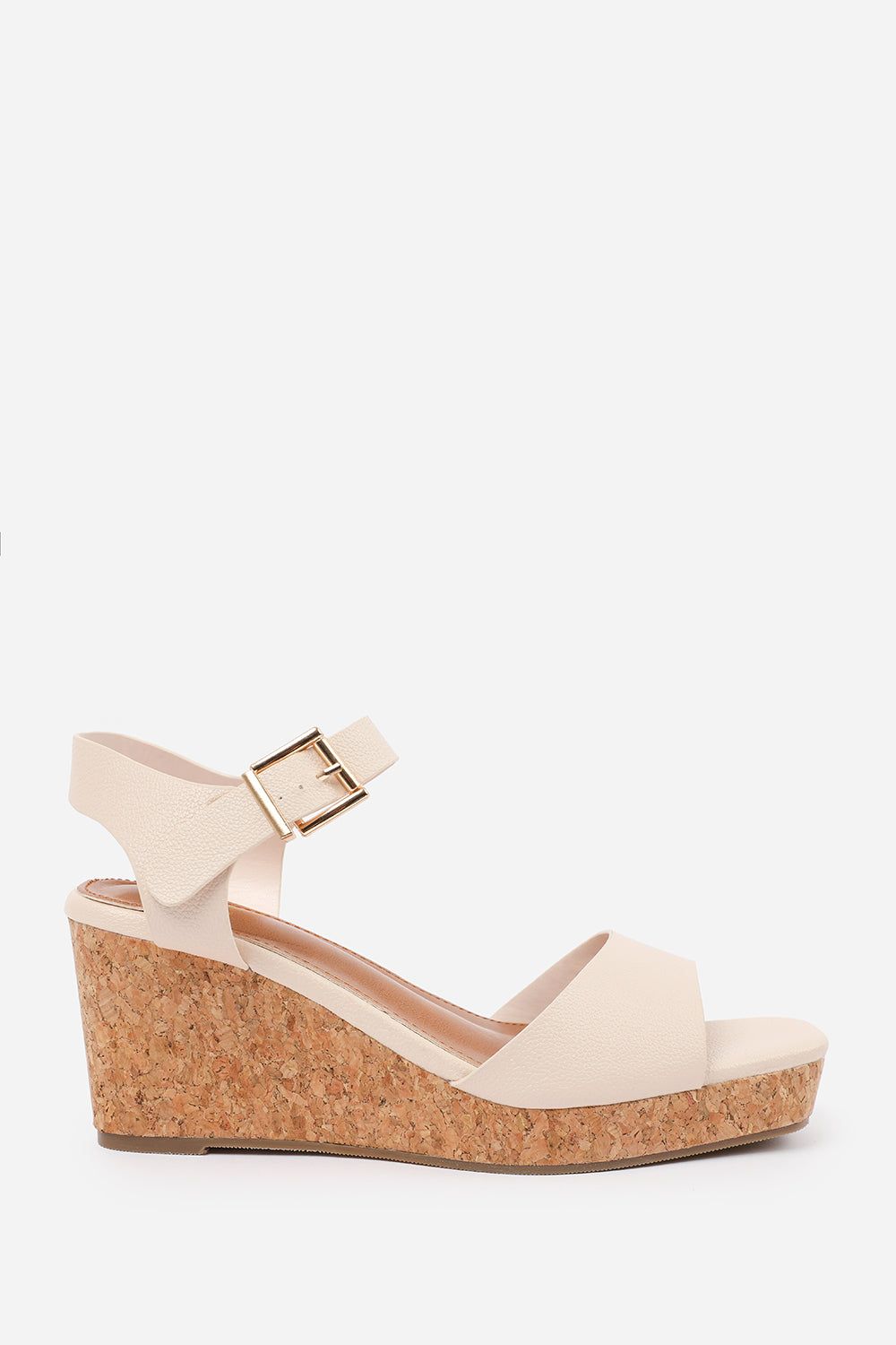 Where's That From Imelda' Wedge Sandals With Buckle Ankle Strap
