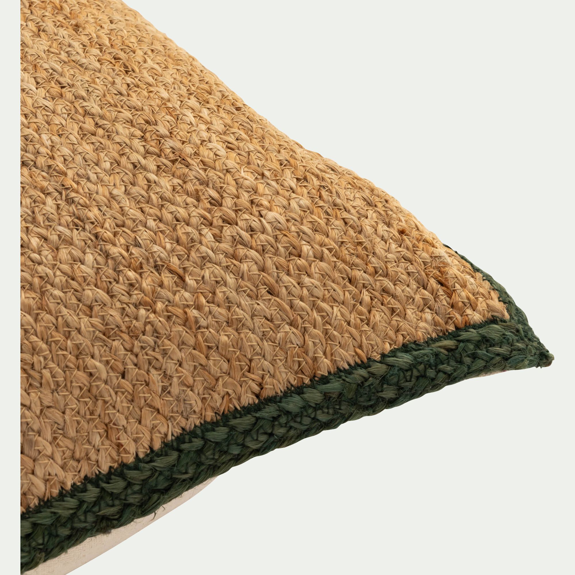 LOZE - coussin en jute avec finition liseré 45x45cm - naturel