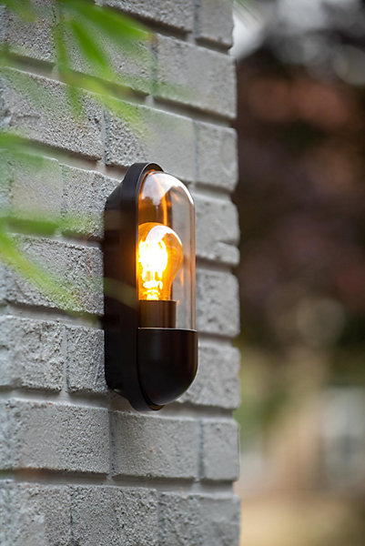 Applique murale CAPSULE en synthétique avec 1xE27 - Noir - Lucide