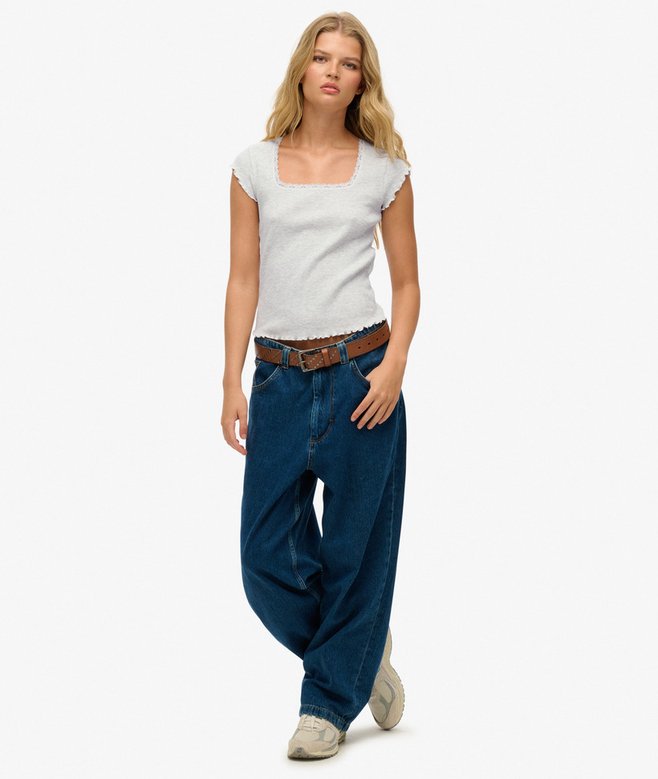 Essential Square Neck Short Sleeve T-Shirt
