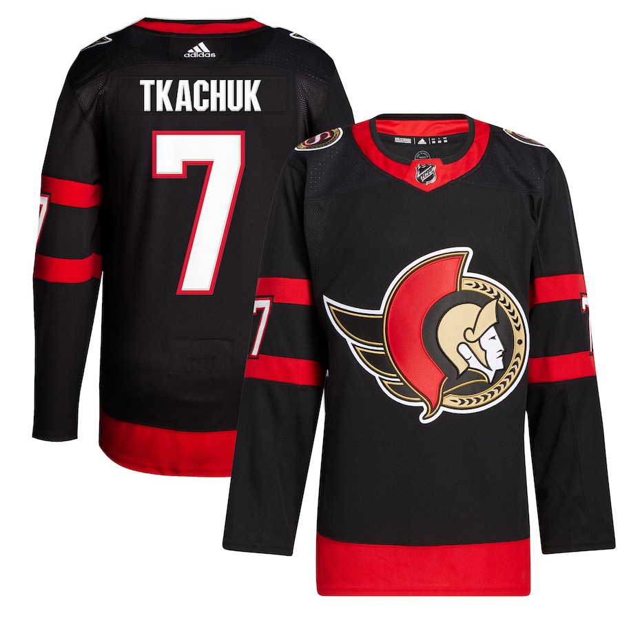 Brady Tkachuk Ottawa Senators adidas Home Authentic Pro Player - Jersey - Black