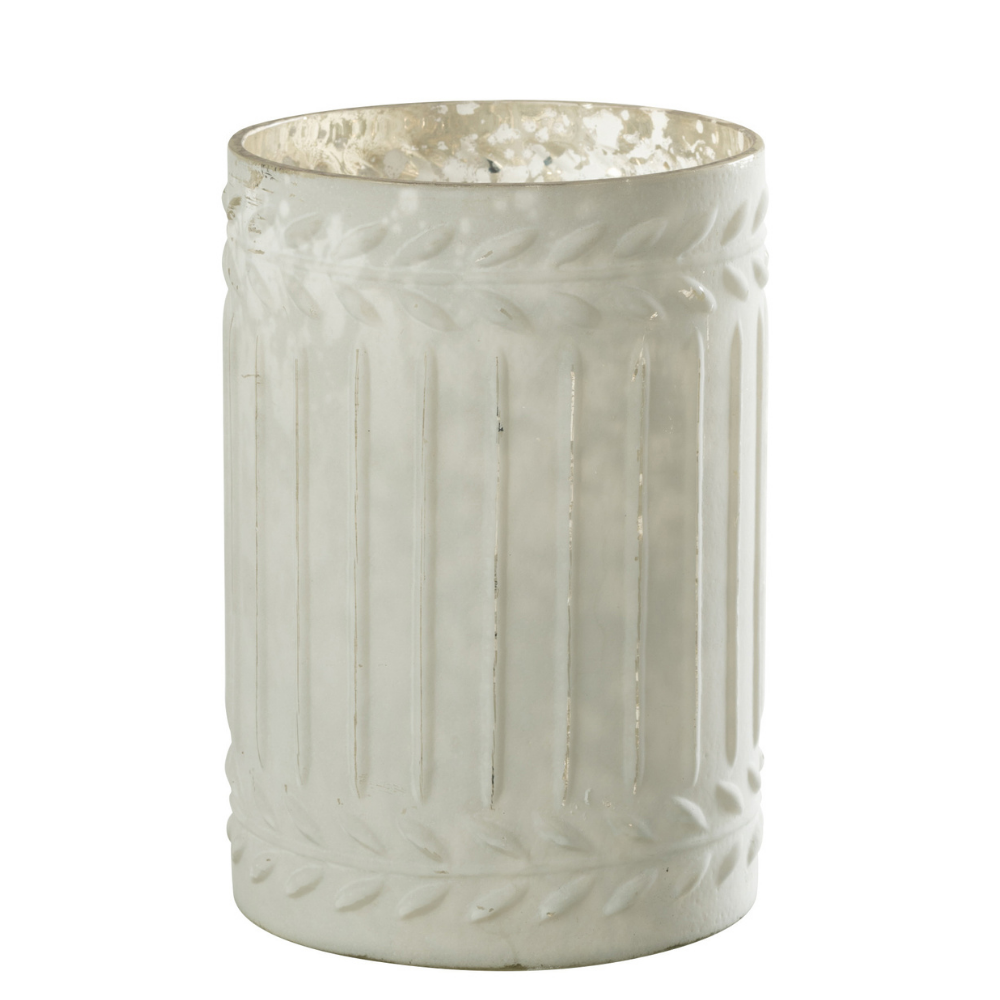 J-Line kaarshouder Ezy - glas - wit - large